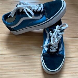 Blue and Black Sneakers